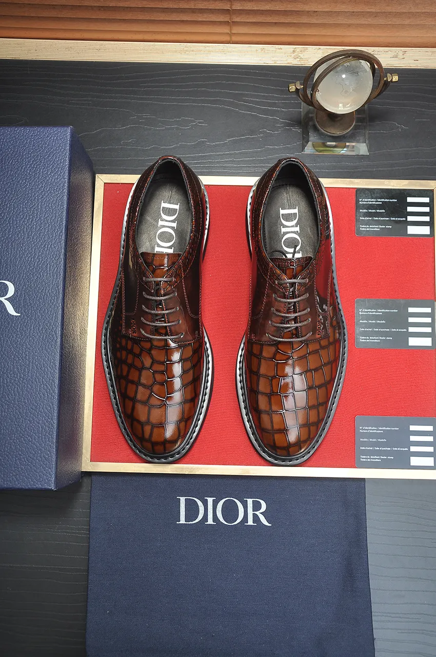 Men's shoes 💰780💶[Dior] (water-dyed cowhide lining) Dior original 1:1 high-quality factory, imported original materials, imported raw cowhide, water-dyed cowhide lining, original TPU outsole, code number: 39-44 (38 45 custom-made, non-refundable)